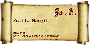 Zsilla Margit névjegykártya